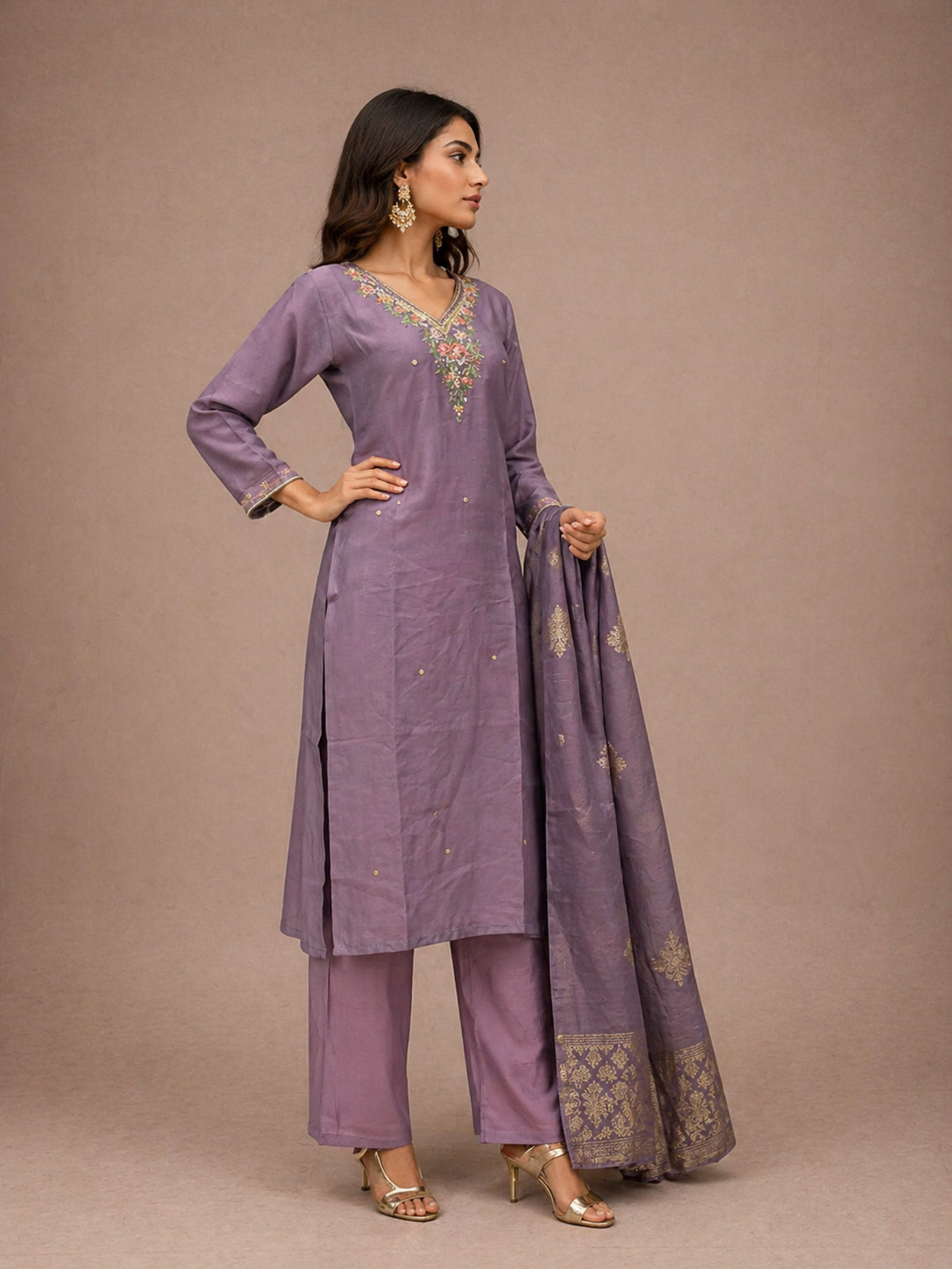Aura of Lavender Straight Suit