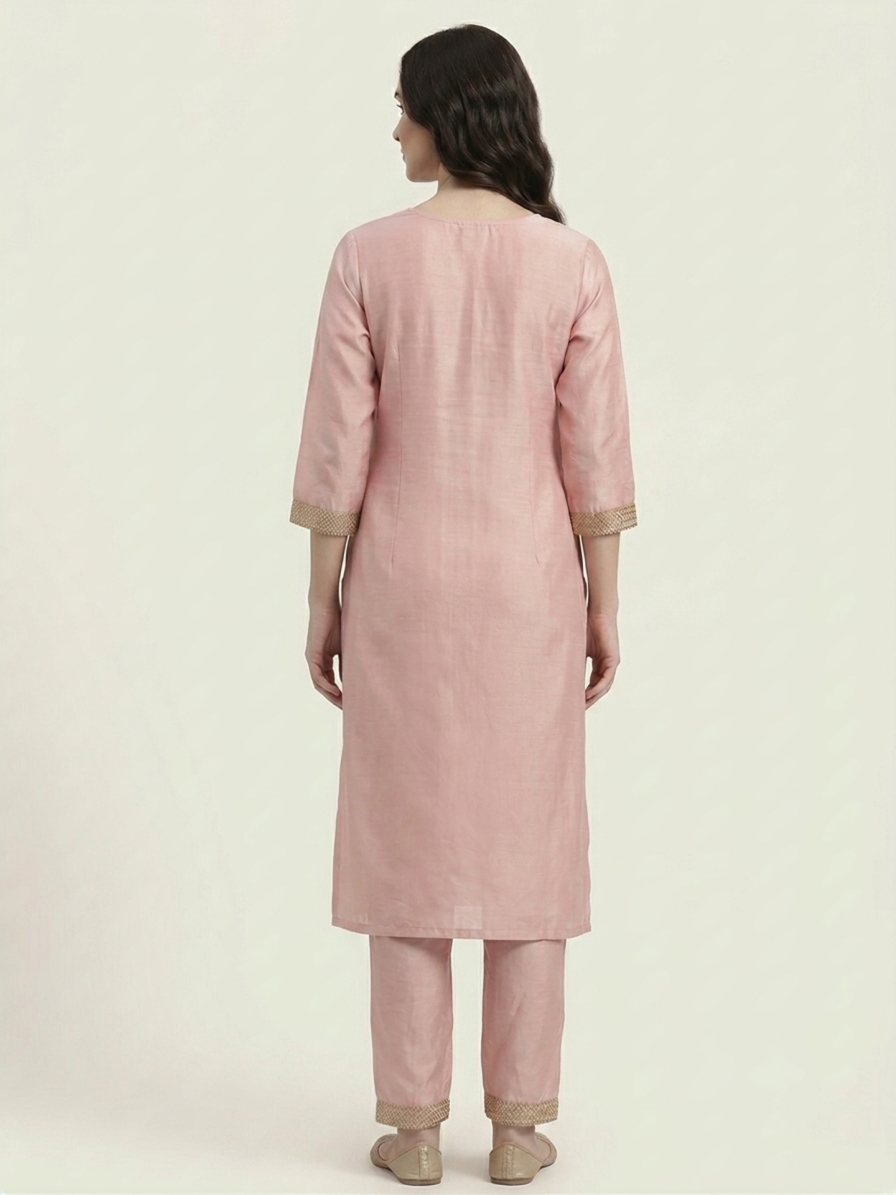 Rose Mist Silk Suit
