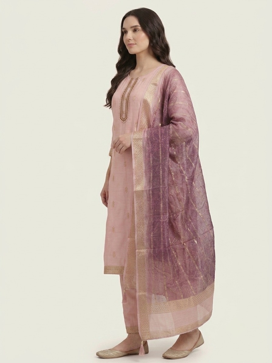 Rose Mist Silk Suit