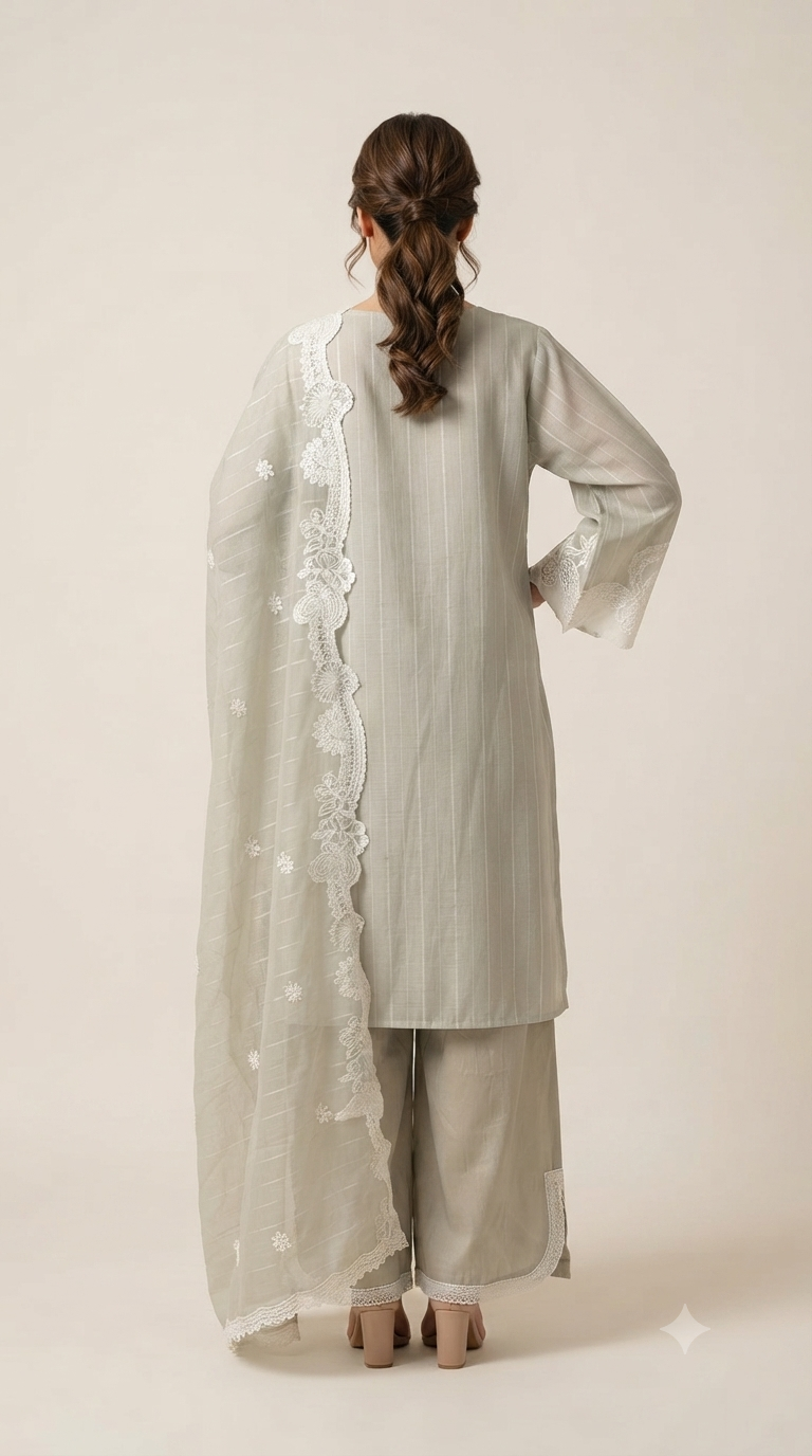 Luxe embroidered suit set