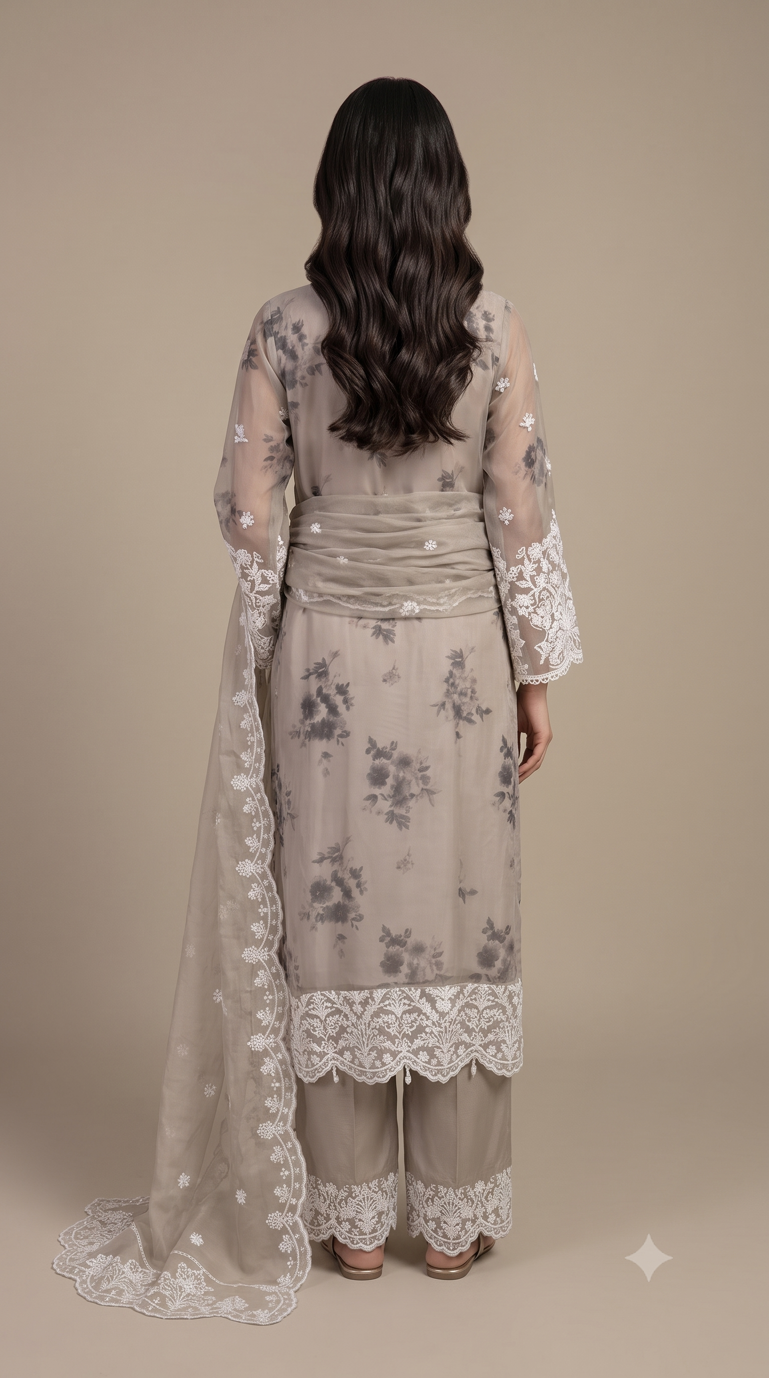 Moonstone grace embroidered suit