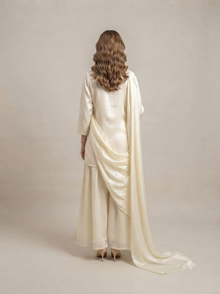 3-piece traditional South Asian Sharara suit