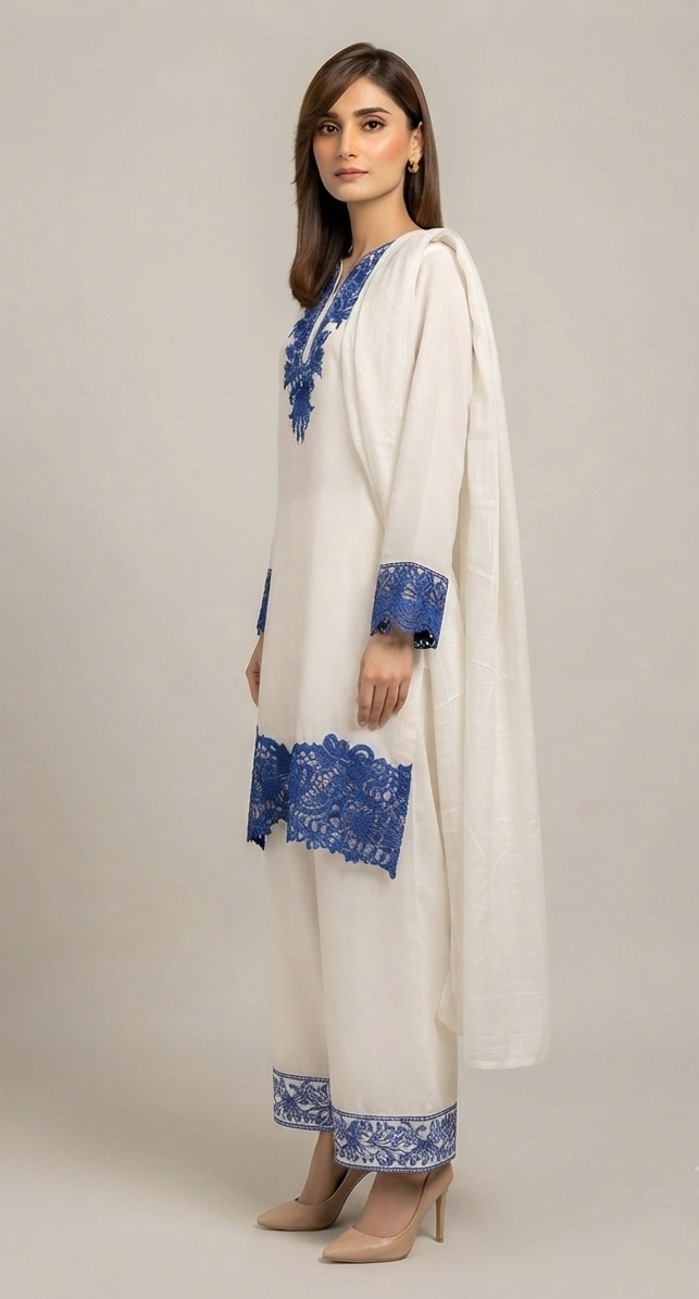 Embroidered Shirt Shalwar Dupatta