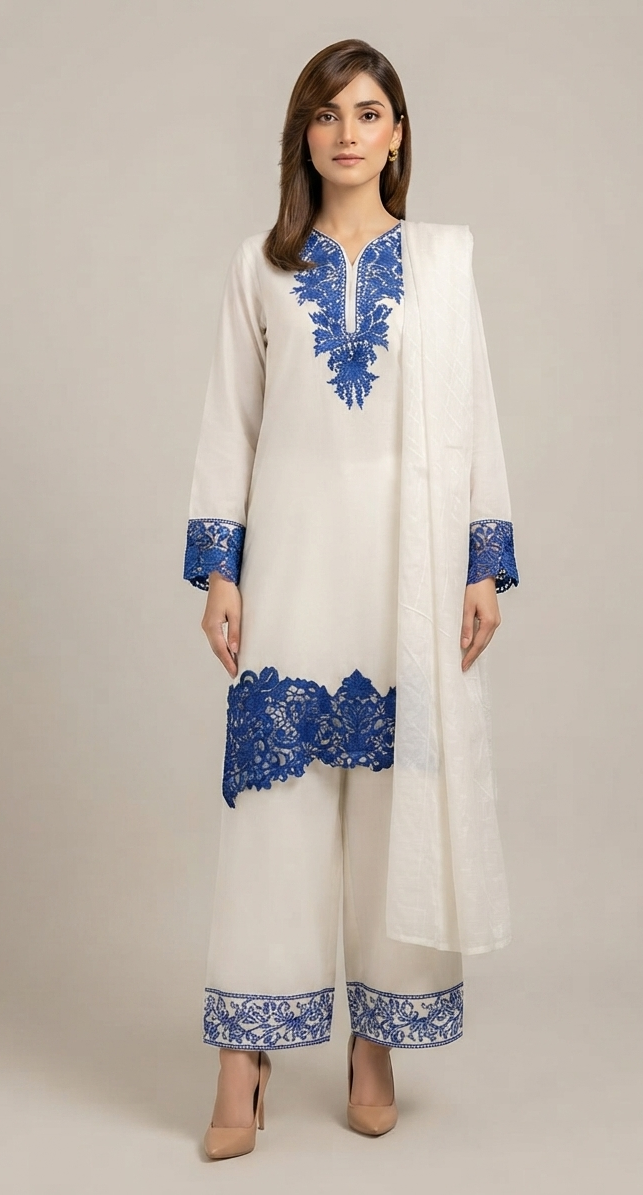 Embroidered Shirt Shalwar Dupatta