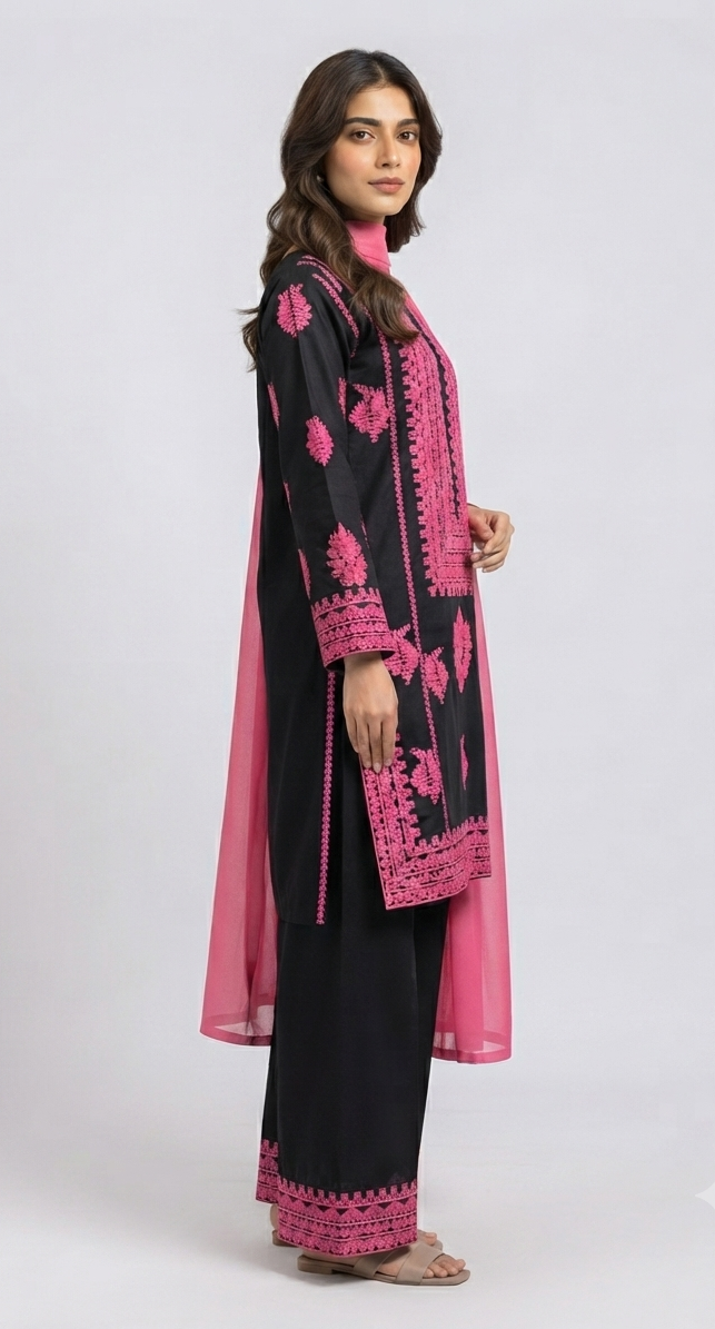 3-Piece Embroidered Salwar Kameez