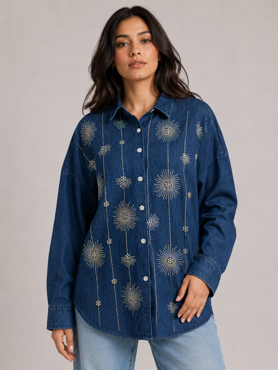 Sunburst Denim Top