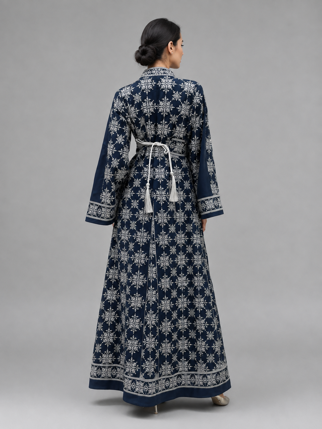 Indigo Motif Abaya